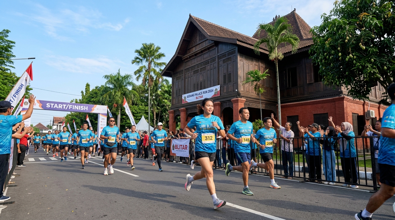 Meriahkan HUT Bhayangkara ke-80, Seribuan Pelari Padati Bhayangkara Run 2026 Polres Blitar Kota
